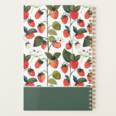 Schattige aangepast aardbeienpatroon planner (Achterkant)