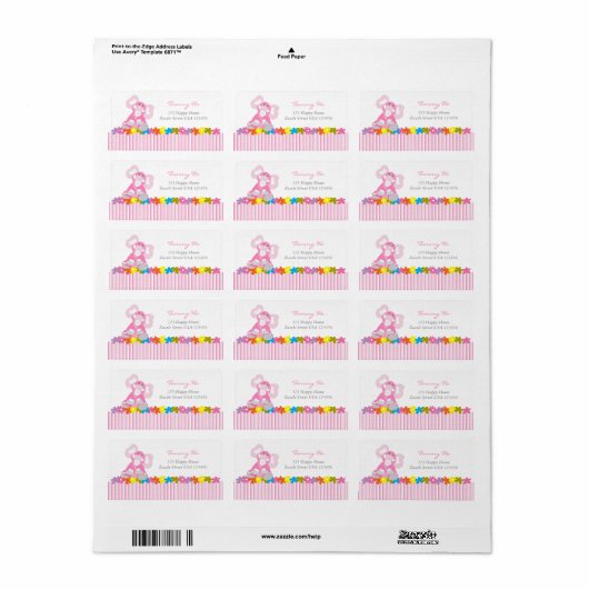 Schattige aangepast adreslabel - Elephant Etiket (Full Sheet)