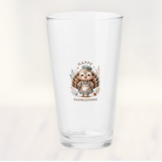 Schattige aangepast bericht Turkije Holiday Drinkw Glas