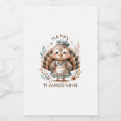 Schattige aangepast bericht Turkije Vakantie Voedselcontainer Etiket (Enkel label)