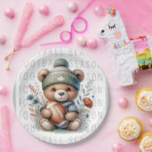 Schattige aangepast Football Papieren Bordje (Feest)