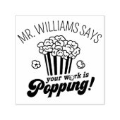 Schattige aangepast gepersonaliseerd lerarengesche  zelfinktende stempel (Design)