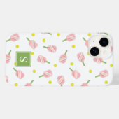 Schattige Aangepast Monogram Pickleball Pattern Case-Mate iPhone Case (Achterkant (horizontaal))
