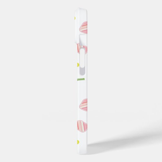 Schattige Aangepast Monogram Pickleball Pattern Case-Mate iPhone Case (Achterkant / Links)