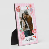 Schattige Aangepast paar Foto's en Tekst Gift Fotoplaat (Zijkant)