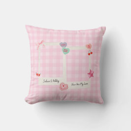 Schattige Aangepast paar Foto's en Tekst Gift Kussen