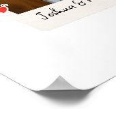 Schattige Aangepast paar Foto's en Tekst Gift Poster (Hoek)