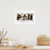 Schattige Aangepast paar Foto's en Tekst Gift Poster (Keuken)