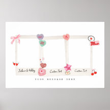 Schattige Aangepast paar Foto's en Tekst Gift