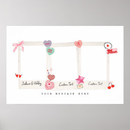 Schattige Aangepast paar Foto's en Tekst Gift Poster