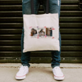 Schattige Aangepast paar Foto's en Tekst Gift Tote Bag