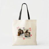 Schattige Aangepast paar Foto's en Tekst Gift Tote Bag (Voorkant)