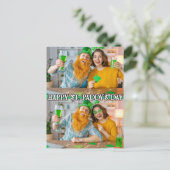 Schattige Aangepaste 2-foto's Feestelijke St Paddy Briefkaart (Staand voorkant)