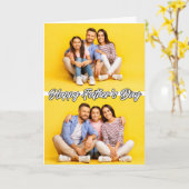 Schattige Aangepaste 2-foto's Sjabloon Vaderdag (Gele Bloem)