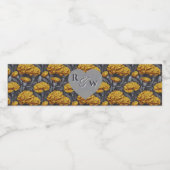 Schattige Aangepaste Anjer Glitter Bos Bruiloft Waterfles Etiket (Enkel label)