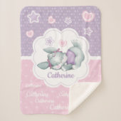 Schattige aangepaste benaming Slapeping Bunny Sherpa Deken (Voorkant)