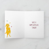 Schattige aangepaste bericht kat jongleren ballen kaart (Binnen)