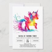 Schattige aangepaste eenhoorn digitale verjaardag kaart (Voorkant)