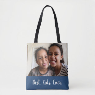 Schattige aangepaste foto tekst cadeau tote bag