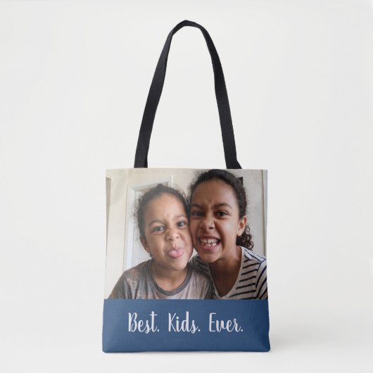 Schattige aangepaste foto tekst cadeau tote bag (Voorkant)