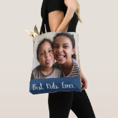Schattige aangepaste foto tekst cadeau tote bag (Dichtbij)