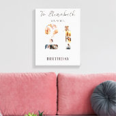 Schattige aangepaste gezelfamiliefoto canvas afdruk (Insitu (Woonkamer))