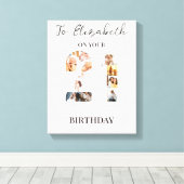Schattige aangepaste gezelfamiliefoto canvas afdruk (Insitu (Houten vloer))
