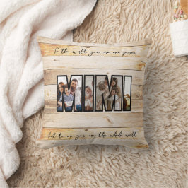 Schattige aangepaste gezelfotofamilie kussen