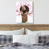 Schattige aangepaste gezelfotofoto canvas afdruk (Insitu (Slaapkamer))