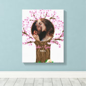 Schattige aangepaste gezelfotofoto canvas afdruk (Insitu (Houten vloer))