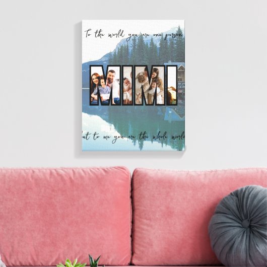 Schattige aangepaste gezelfotofoto canvas afdruk (Insitu (Woonkamer))