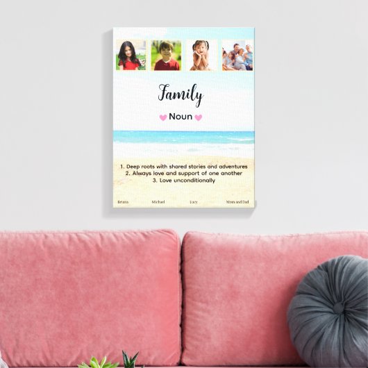 Schattige aangepaste gezelfotofoto canvas afdruk (Insitu (Woonkamer))