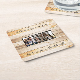 Schattige aangepaste gezinsfoto  kartonnen onderzetters