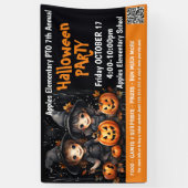 schattige aangepaste Halloween-feest fundraiser PT Spandoek (Verticaal)