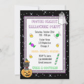 Schattige aangepaste Halloween uitnodiging (Achterkant)