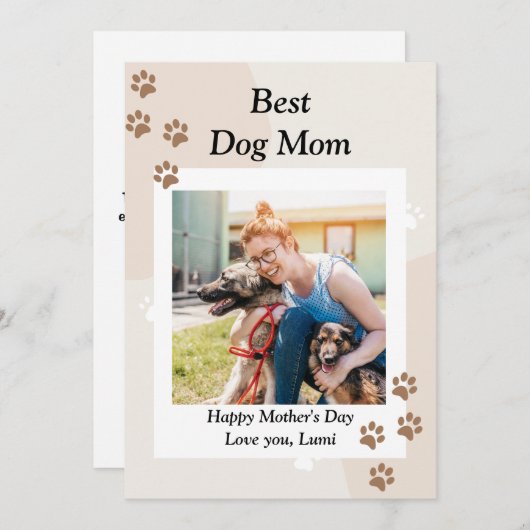 Schattige aangepaste kaart voor de beste hond-moed (Voorkant / Achterkant)