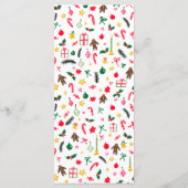 Schattige Aangepaste Kerstmis Kerstvakantie Eetfee Menu (Achterkant)