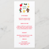 Schattige Aangepaste Kerstmis Kerstvakantie Eetfee Menu (Voorkant)