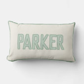 Schattige aangepaste kindernaam met namaak trim sa kussen (Voorkant)