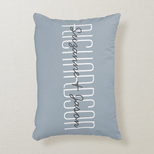 Schattige Aangepaste Koppel Namen Typografie Moder Accent Kussen (Voorkant(Verticaal))