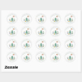 Schattige Aangepaste Naam Notenkraker Kerstmis Ronde Sticker (Vel)