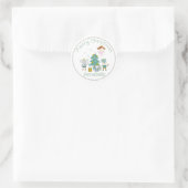 Schattige Aangepaste Naam Notenkraker Kerstmis Ronde Sticker (Tas)