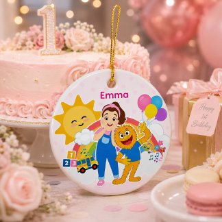 Schattige Aangepaste Naam Peuter Kleuterschool Muz Keramisch Ornament