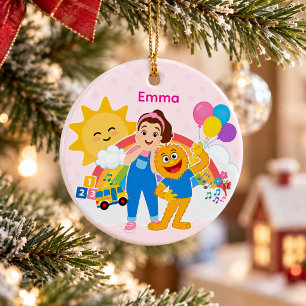 Schattige Aangepaste Naam Peuter Kleuterschool Muz Keramisch Ornament