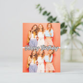 Schattige aangepaste sjabloon voor 2 foto's Gelukk Briefkaart (Staand voorkant)