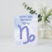 Schattige Aangepaste Steenbok Astrologie Geboorted Briefkaart (Staand voorkant)