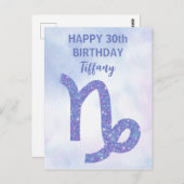 Schattige Aangepaste Steenbok Astrologie Geboorted Briefkaart (Voorkant / Achterkant)