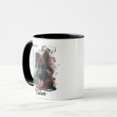 Schattige Aangepaste Typografie Hond Foto Beste Vr Mok (Voorkant links)
