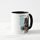 Schattige Aangepaste Typografie Hond Foto Beste Vr Mok (Voorkant rechts)