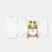 Schattige Aangepaste Waterverf Koe Baby shower Bedankdoosjes (Uitgevouwen)